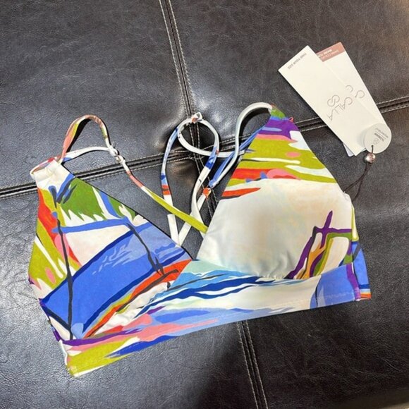 CALIA Women's Double Strap Triangle Bikini Swim Top - Picture 2 of 7